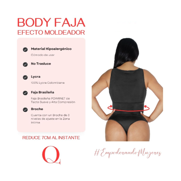 Body Moldeador Reductor Quality Moda - Faja Brasileña, Lycra Colombiana