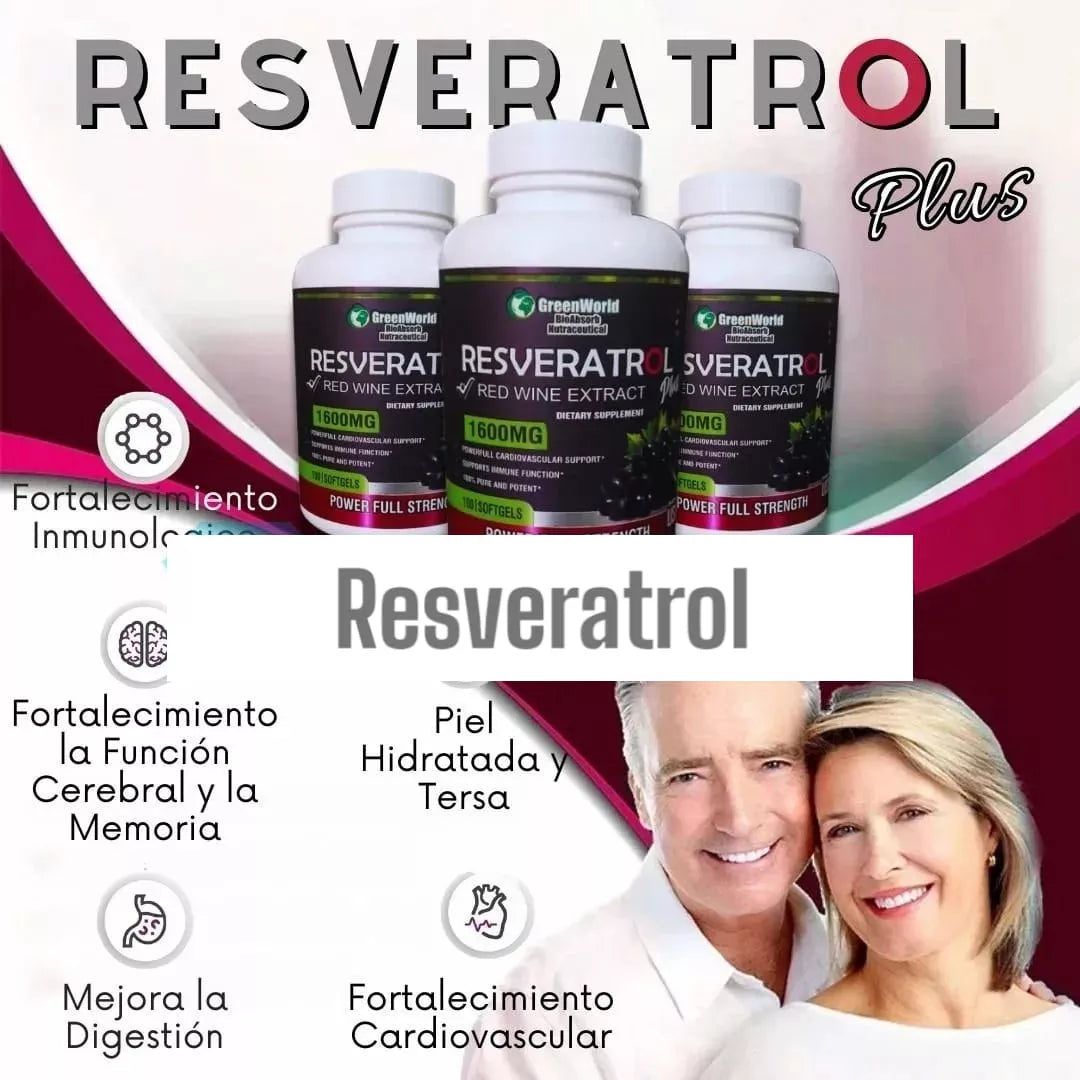 Resveratrol Plus: El Antioxidante Natural (60 Capsulas)