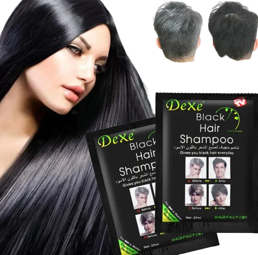 Shampoo Natural Cubre Canas BlackHair™ x10 sobres (para 1 año completo)