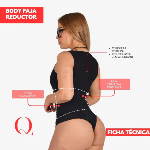 Body Moldeador Reductor Quality Moda - Faja Brasileña, Lycra Colombiana