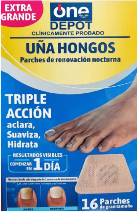 16 Parches ClearPatch® Combate Mata Hongos De Uñas Onicomicosis