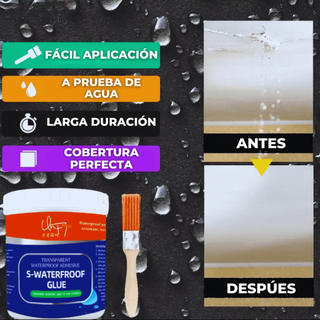 Pegamento adhesivo impermeable transparente 300g