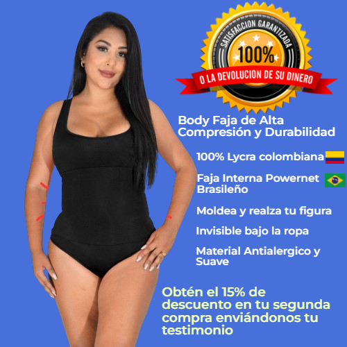 Body Moldeador Reductor Quality Moda - Faja Brasileña, Lycra Colombiana